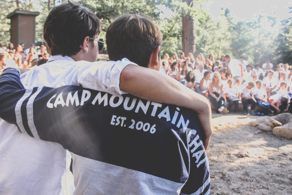 Campers Arm Around Each Other