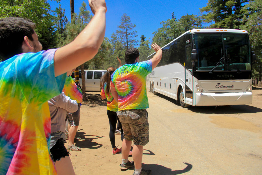 Waving to Buses
